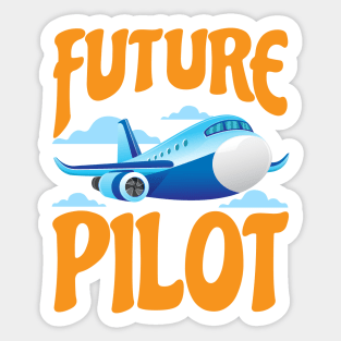 Future Pilot of Airplanes, Toddler Boy Girl, Kid Pilot Sticker